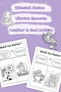 Would You Rather Coloring Books For Kids Vol. 1 - Mystical Pets Printable
