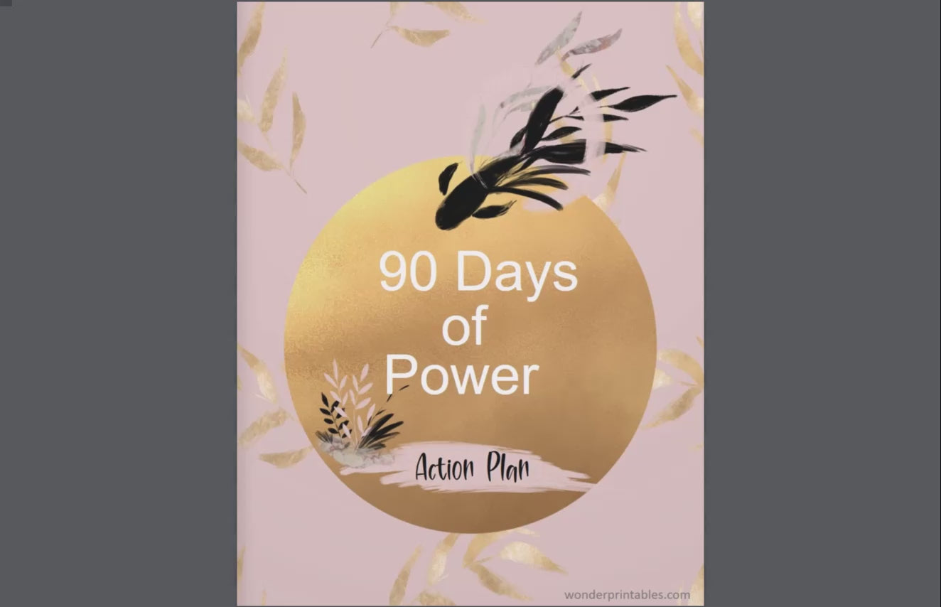 90 Days of Power Action Plan - Goal Planner Printable