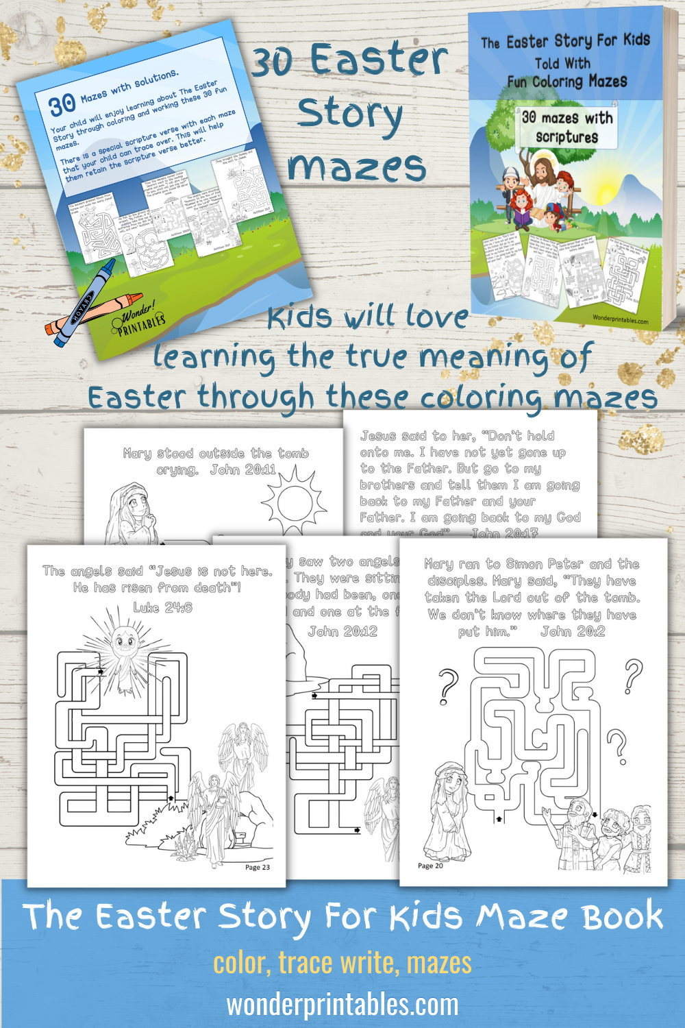 The Easter Story For Kids Maze Book - Printable
