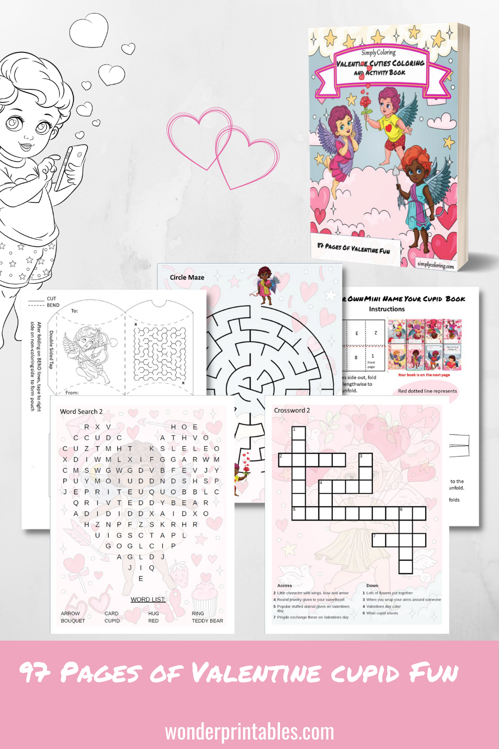 Valentine Cuties Coloring and Activity Book Printable