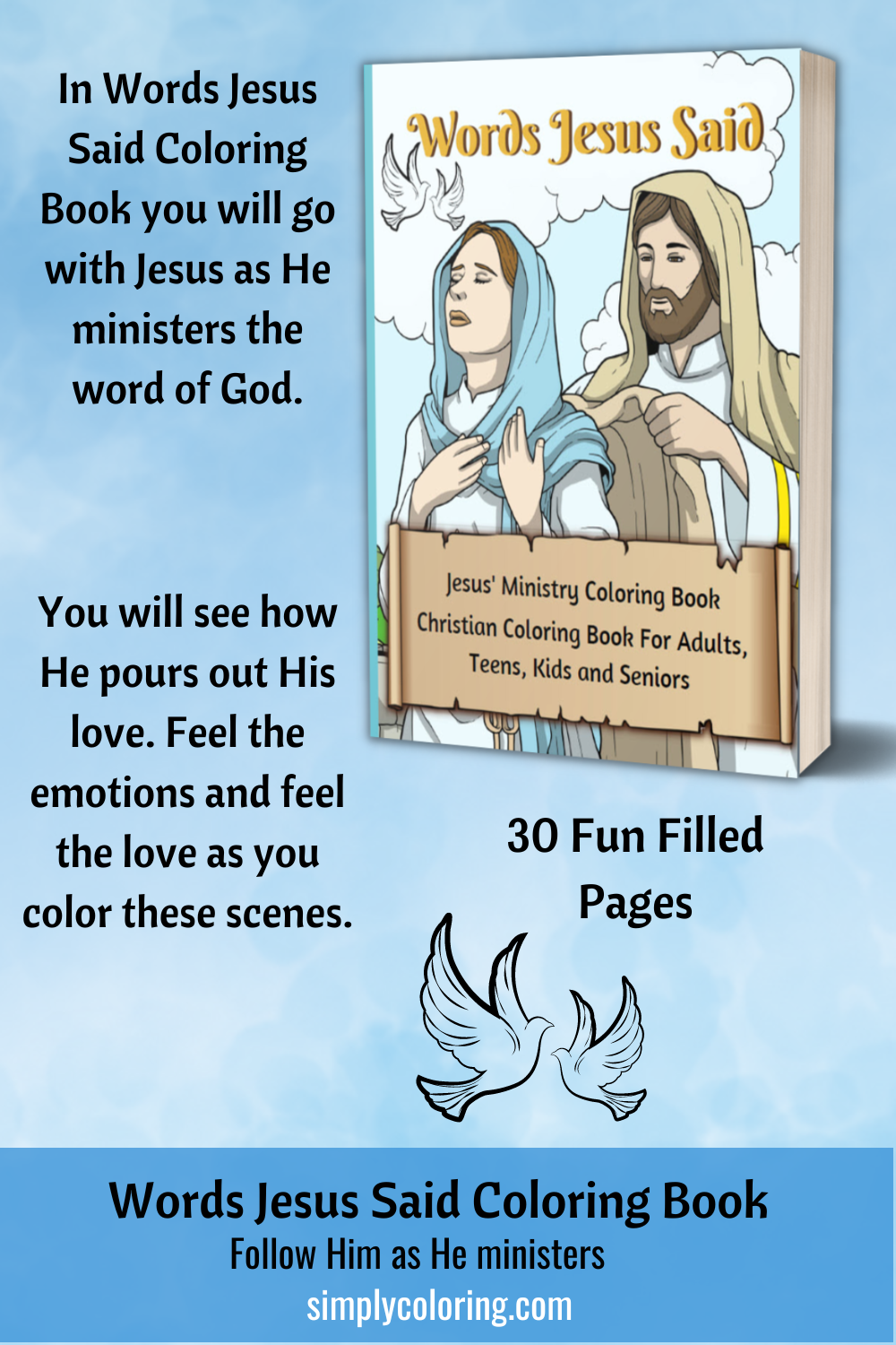 Words Jesus Said Coloring Book - Printable