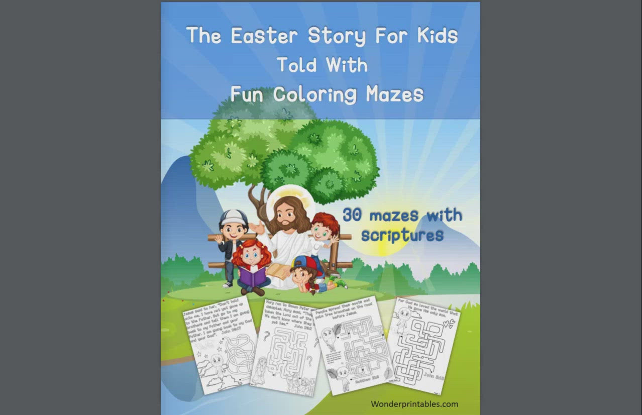 The Easter Story For Kids Maze Book - Printable