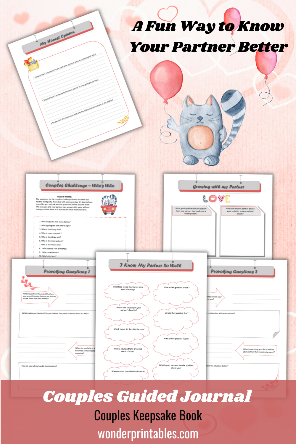 Free Printable Couples Journal with Guided Prompts