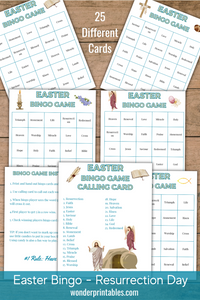Christian Easter Bingo - Resurrection Bingo Printables